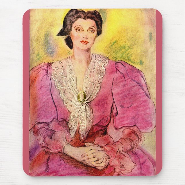 pink lady mouse mat (Front)