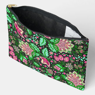 Pink Lady Slipper Flower NH State Wildflower Accessory Pouch
