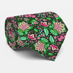 Pink Lady Slipper Flower NH State Wildflower Tie