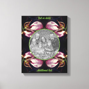 Pink Lady Slipper Orchid Create Your Own Photo Canvas Print