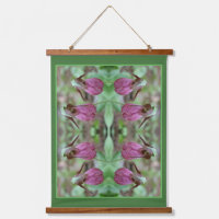 Pink Lady Slipper Orchid Flower Pair Abstract