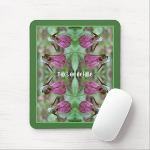 Pink Lady Slipper Orchid Flowers Personalised Mouse Mat