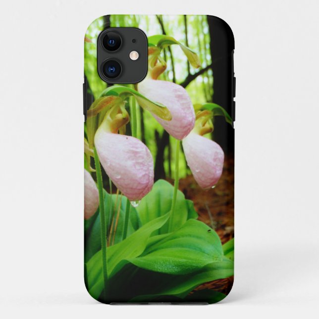 Pink Lady Slipper wild Orchid Case-Mate iPhone Case (Back)