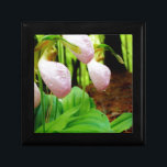 Pink Lady Slipper wild Orchid Gift Box<br><div class="desc">Pink Lady Slipper wild Orchid Photo by Sandy Closs,  taken at Lake Arrowhead Ga. Light Pink slipper shape with darker pink veins. Found growing wild in the woods,  underneath some pine trees pink flower orchids floral florals wedding nature sympathy spring woodland rose</div>