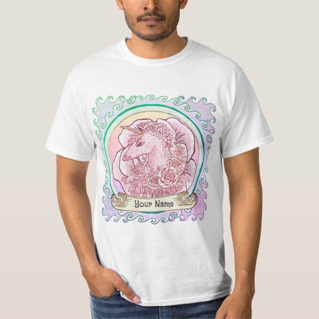 Pink Lady Unicorn  T-Shirt (Front)