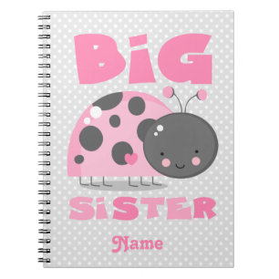 Pink Ladybug Big Sister Notebook