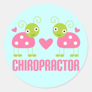Pink Ladybug Chiropractor Gift Classic Round Sticker