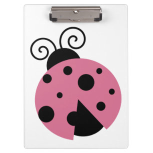 Pink Ladybug Clipboard