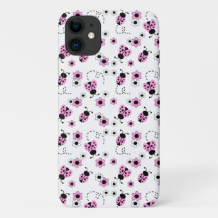 Pink Ladybug Ladybird Floral Girl Case-Mate iPhone Case