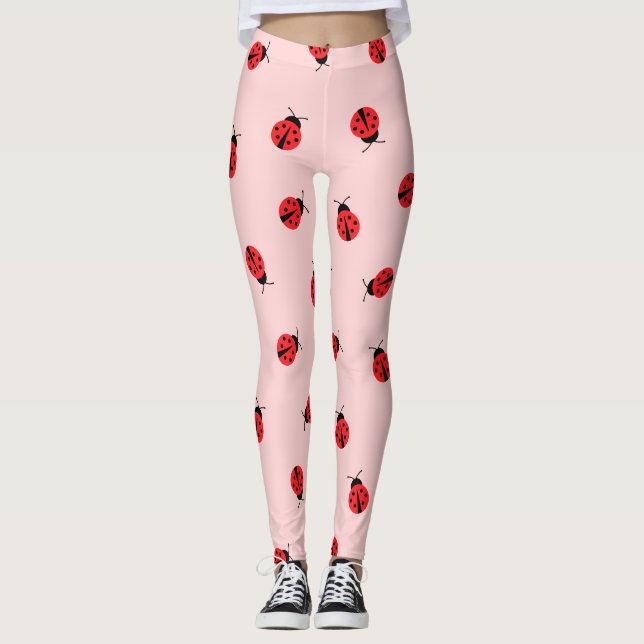 Pink Ladybug Leggings (Front)