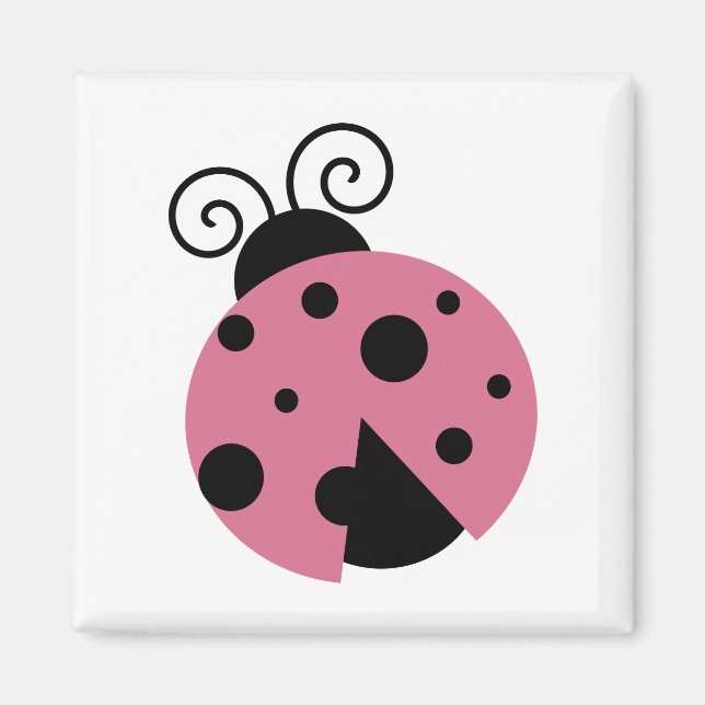 Pink Ladybug Magnet (Front)