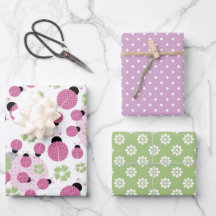 Pink Ladybug Matching Patterns