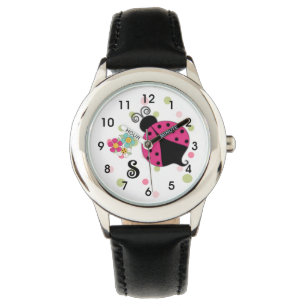 Pink Ladybug Monogram Watch