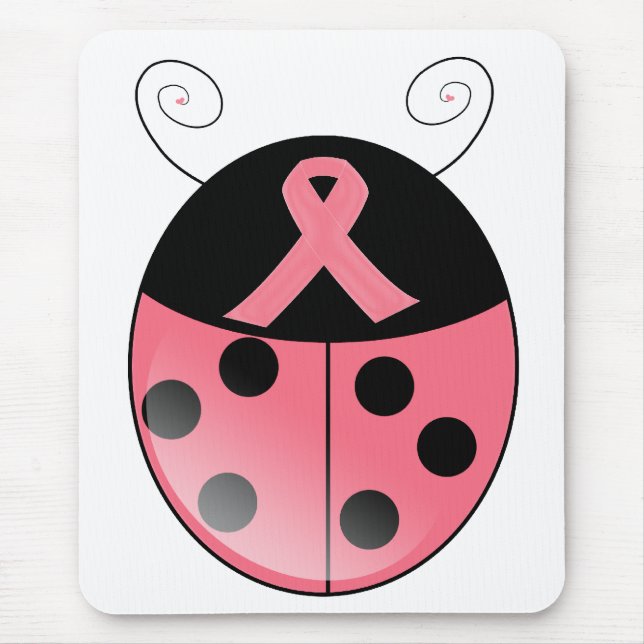 Pink Ladybug Mouse Mat (Front)