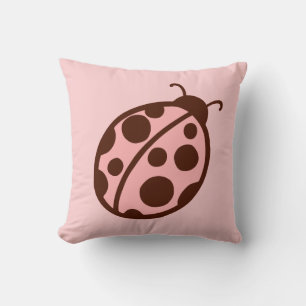 Pink Ladybug  Pillow
