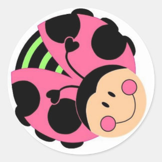 Pink Ladybug Sticker