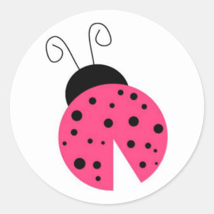 Pink Ladybug Sticker