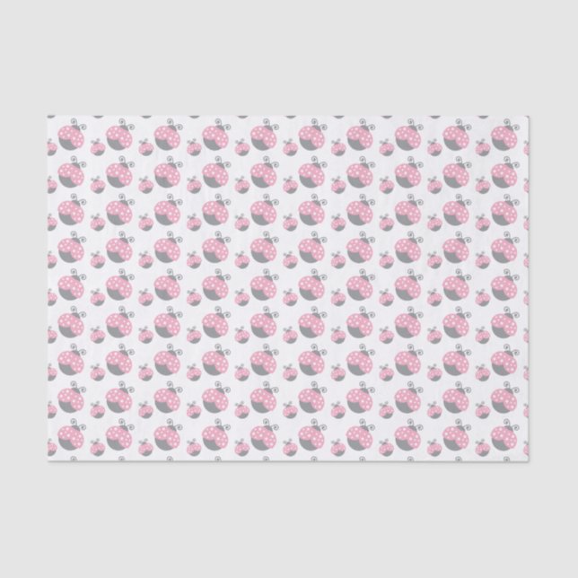 Pink Ladybug Tissue Paper (Front)