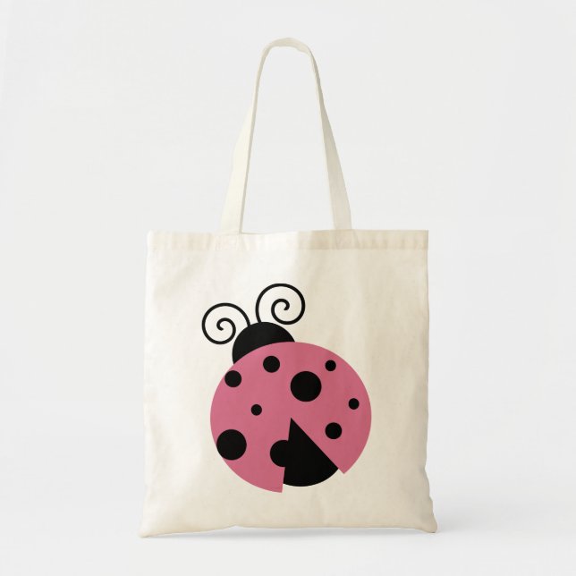Pink Ladybug Tote Bag (Front)