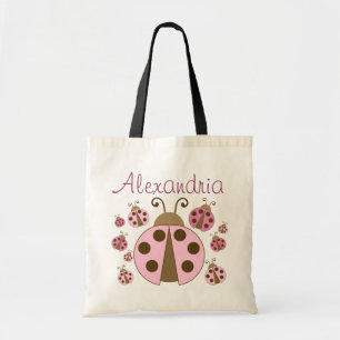Pink Ladybug Tote Bag