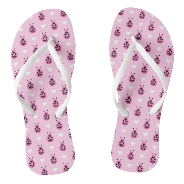 Pink Ladybugs Flip Flops (Footbed)