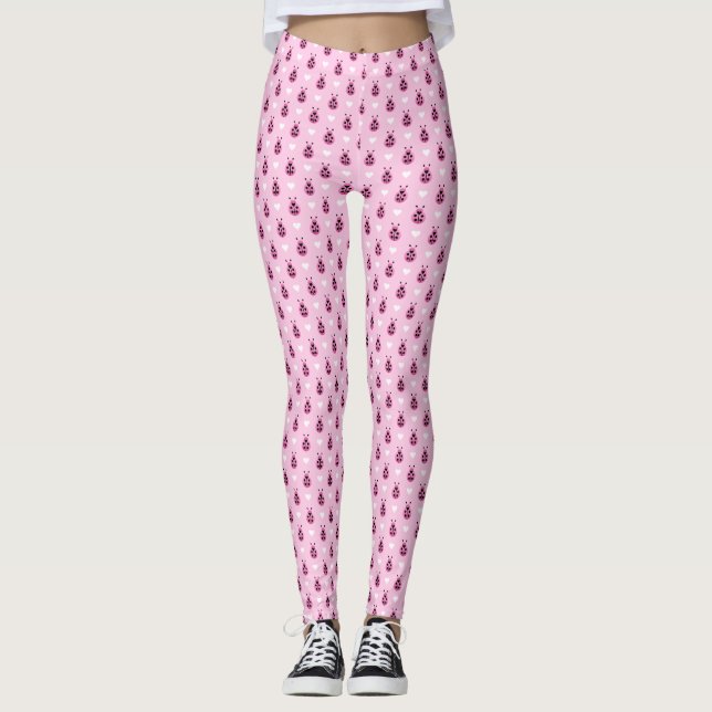 Pink Ladybugs Leggings (Front)