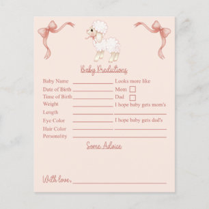 Pink Lamb Baby Shower Predictions And Advice