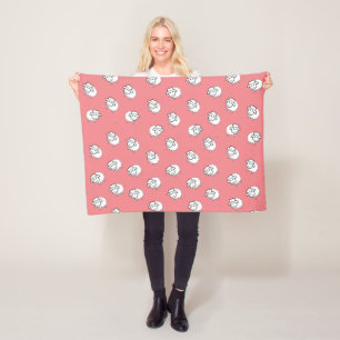 Pink lamb fleece blanket