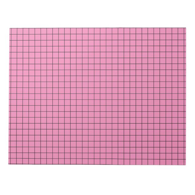 Pink Large Graph Paper Notepad (Front)