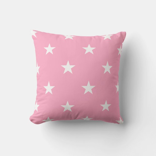 Pink Large Stars Pillow (Front)