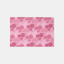 Pink Large Vintage Victorian Floral Roses Texture 