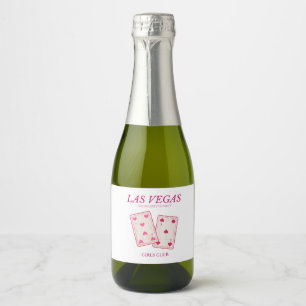 pink las vegas bachelorette party sparkling wine label