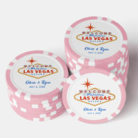 Pink Las Vegas Wedding Favour