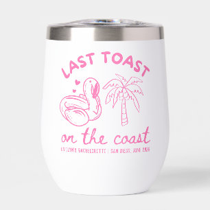 Pink Last Toast Bachelorette Wine Tumbler