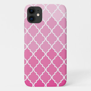 Pink Latticework, Ombre, Quatrefoil, Trellis iPhone 11 Case