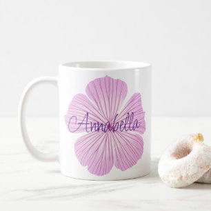 Pink Lavatera Flower Coffee Mug