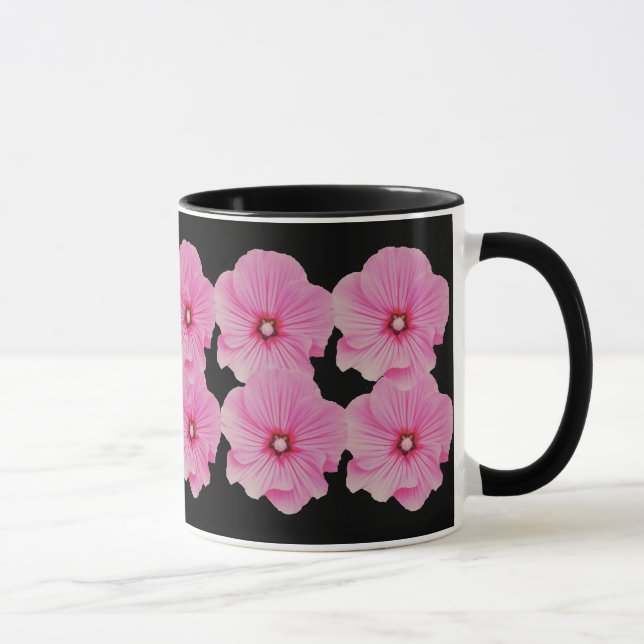 Pink Lavateras Design Mug (Right)