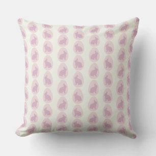 Pink & Lavender Bunny Egg Pattern Cushion