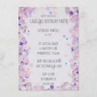 Pink & Lavender Confetti Girls Birthday Party