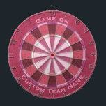 Pink Lavender Custom Phrase Team Name  Dartboard<br><div class="desc">This would be an awesome gift for a couple for the games room in their new home (or in the garage?). Maybe for a girly girl-cave or she-shed! Have her friends over and show off her really cool new custom dartboard with their own custom phrase on it! Or maybe their...</div>