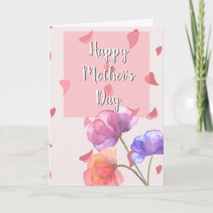 Pink & Lavender Floral Mother's Day Card