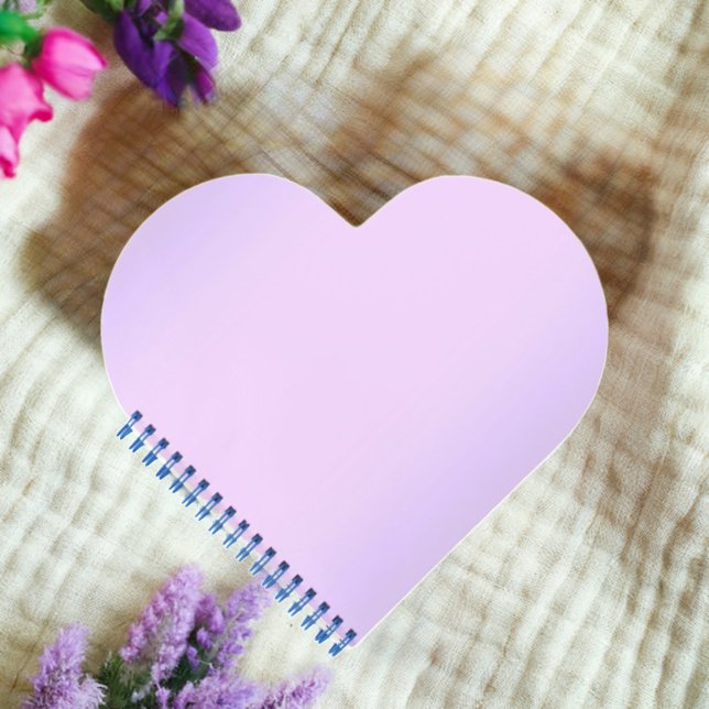 Pink Lavender Heart Notebook (Pink Lavender Heart Notebook Front)