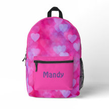 Pink & Lavender Hearts Personalised 