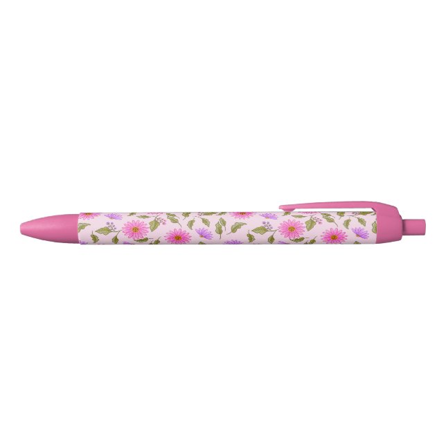 Pink Lavender Lacy Daisy Pen (Top)