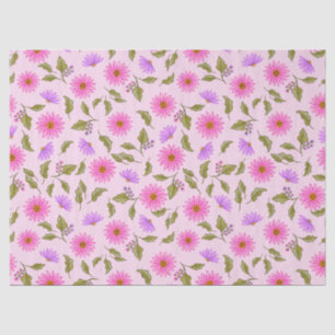 Pink Lavender Lacy Daisy Tissue Paper