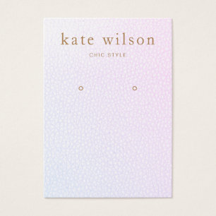Pink Lavender Ombre Leather  Earring Display Card