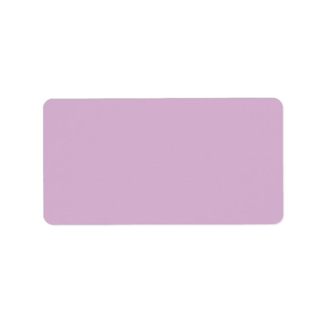 Pink Lavender Solid Colour Label (Front)