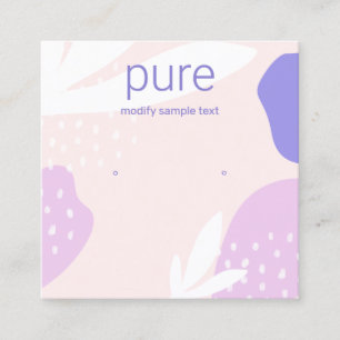 Pink Lavender Stud Earring Jewellery Display Square Business Card