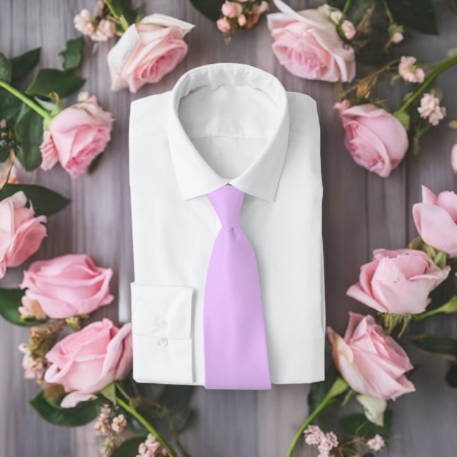 Pink Lavender Tie (Pink Lavender NeckTie on a blouse)