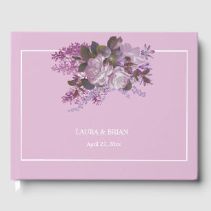 Pink Lavender Wedding Guest Book
